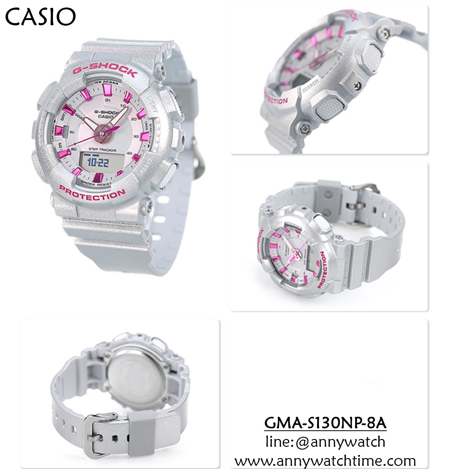 G-SHOCK GMA-S130NP-8A - จำหน่ายนาฬิกาของแท้ 100% รับซ่อมนาฬิกา 