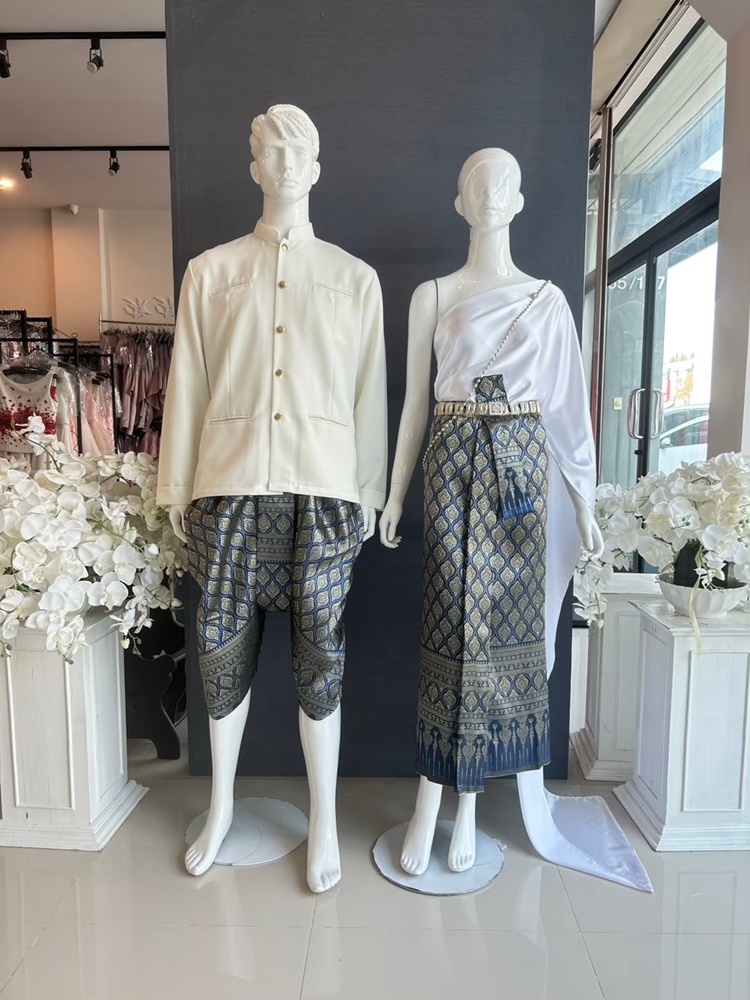 เช่า ชุดไทยเพื่อนเจ้าบ่าว ชุดราชปะแตน โจงกระเบน