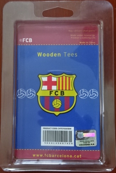 อุปกรณ์กอล์ฟ ฟุตบอล สโมสรบาร์เซโลน่า - ทีตั้งลูกกอล์ฟ ใหม่ / BARCELONA Football Club Golf Accessory - Wooden Tees NEW