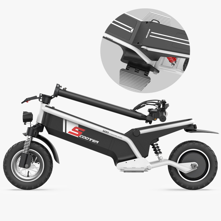 สกู๊ตเตอร์ไฟฟ้า PXID F1 ELECTRIC SCOOTER โช๊คหน้า+หลัง มอเตอร์ 500 วัตต์ ความเร็วสูงสุด 45กม./ชม, 10Ah 48V (30กม.) เดินทางได้ 30-40 กม.