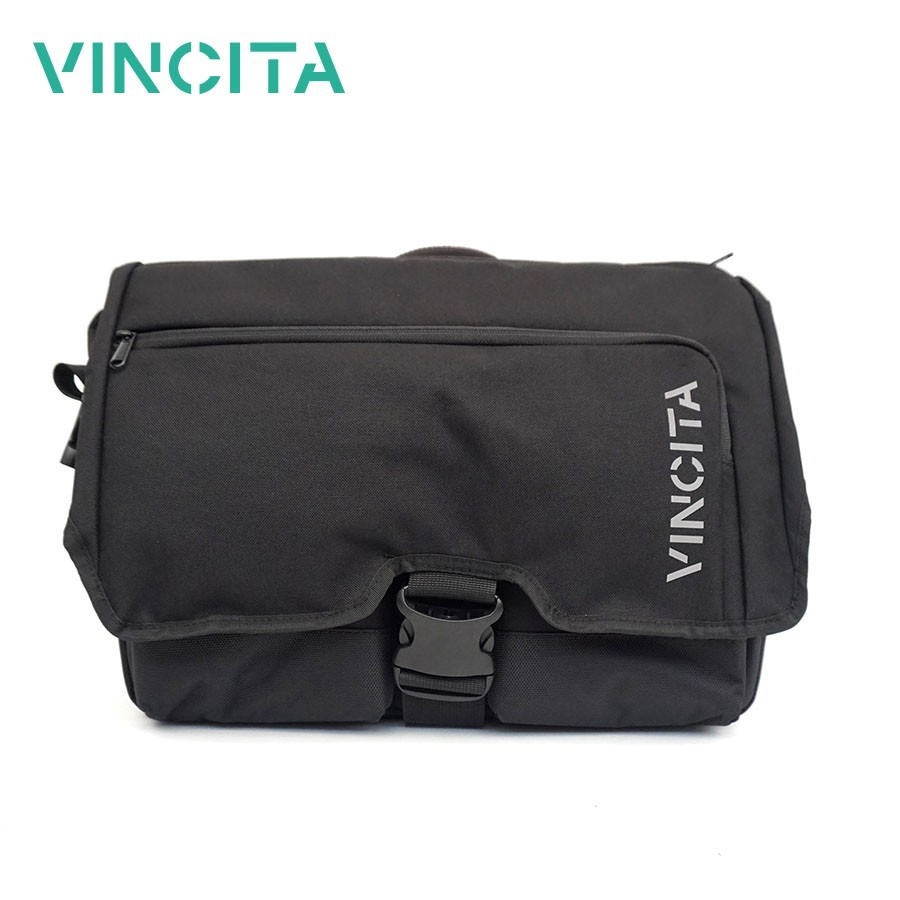 Vincita กระเป๋าหน้าสำหรับจักรยาน Brompton พร้อมสายสะพาย และ ผ้าคลุมกันฝน วินสิตา B207AX - BIRCH BROMPTON FRONT BAG 2.0