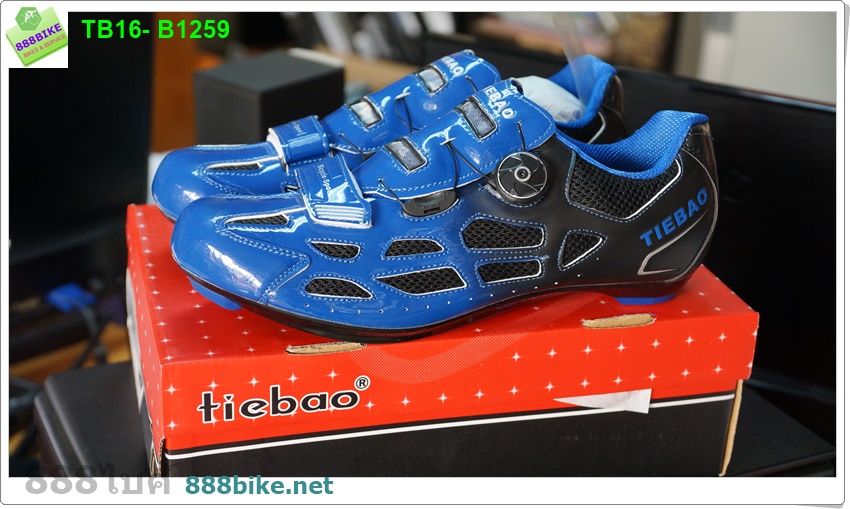 รองเท้าปั่นจักรยานเสือหมอบ/รองเท้าเสือภูเขา TIEBOA Cycling Road Shoes รุ่น TB16-B1259-1102