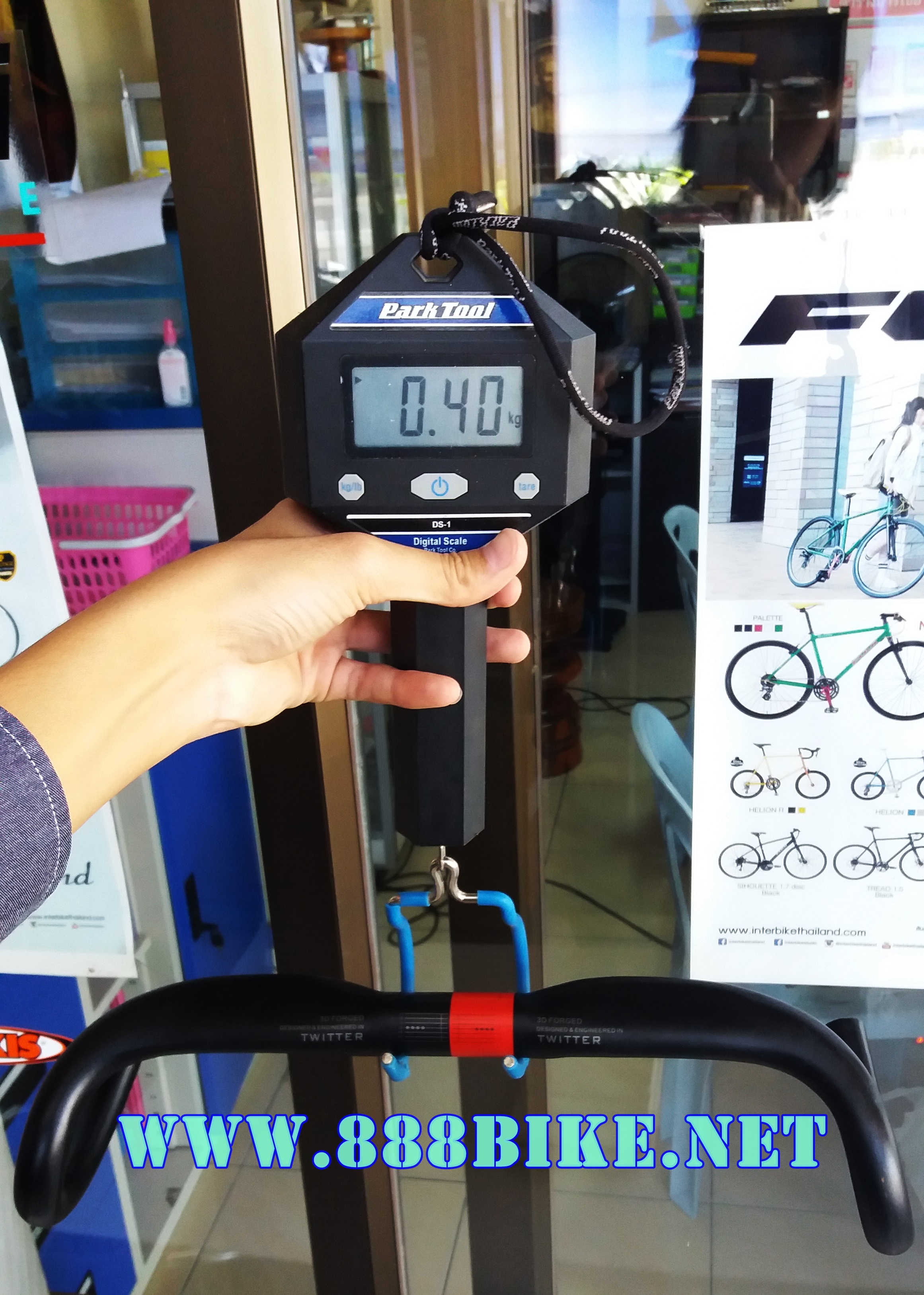 แฮนด์หมอบ Twitter 3D Forged วัสดุอลูมิเนียม Road Alloy Handlebar, Ø31.6 x 420 mm. นน.320 g., S388