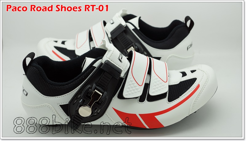 รองเท้าเสือหมอบ PACO Cycling Road Shoes, RT-01 รองเท้าปั่นจักรยานเสือหมอบ มีล็อค