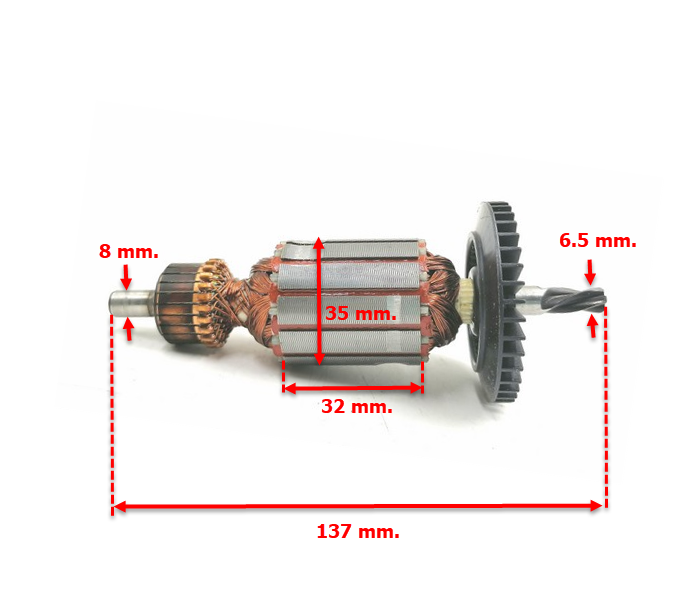 *เลิกจำหน่าย* ทุ่น สว่าน บอส BOSCH GSB10, GSB10RE, GSB13, GSB13RE, GSB450, GSB500RE, GSB501, GSB600RE, PSB 600RE (ใช้specเดียวกัน)