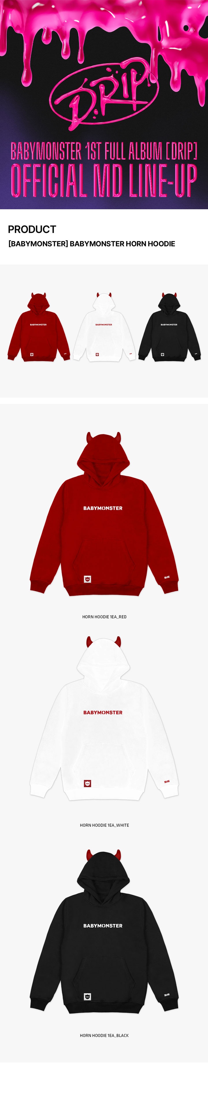 PRE. เสื้อฮูด BABYMONSTER HORN HOODIE รอ 14-25 วัน