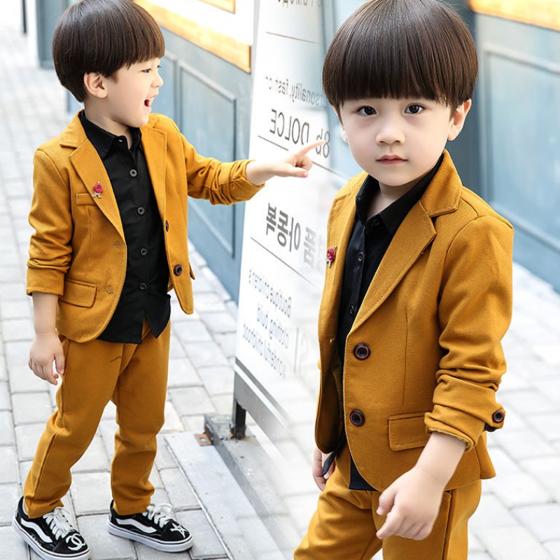 Pre-order ชุดสูทเด็กชาย สีน้ำตาลทอง
