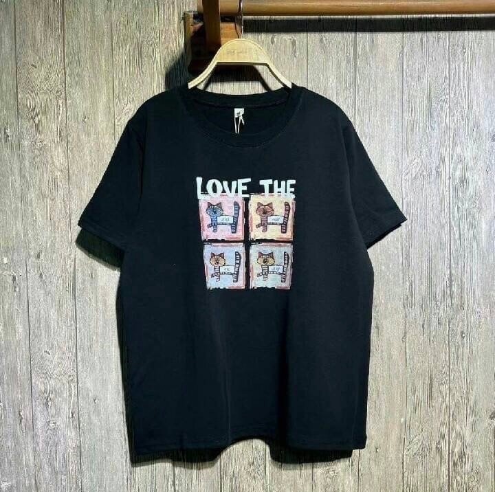 เสื้อยืดสกรีนลายแมว 9am