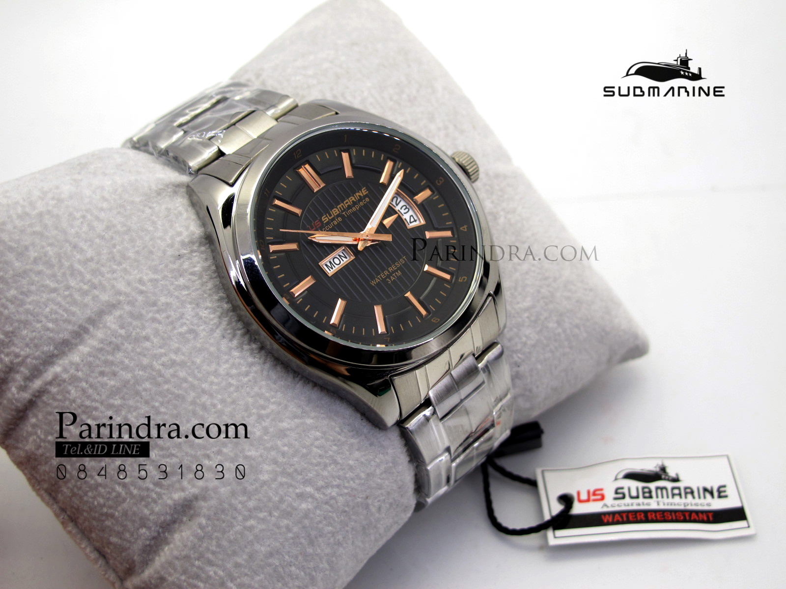 นาฬิกา US submarine รุ่น J100MDD ของแท้ 100% ตัว Accuratc Timcpiece หน้าปัดสีดำ