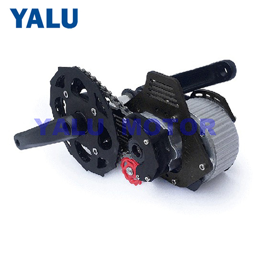 ชุดแปลงจักรยานไฟฟ้ากลาง (Mid-Drive) YALU MD02 450W 24V/36V – แรงบิดสูง 60-90Nm สำหรับจักรยานเสือภูเขา