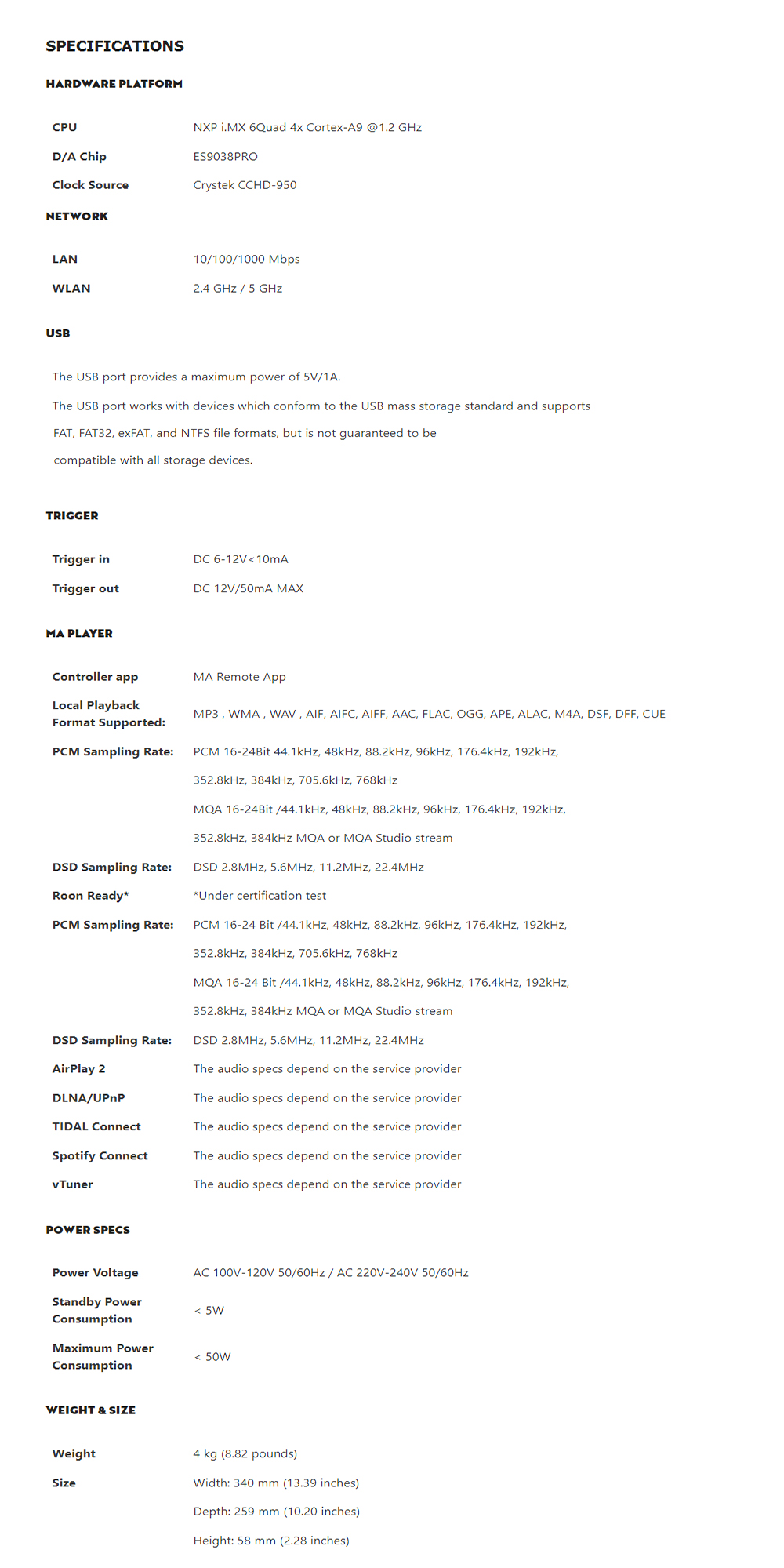 Matrix Audio Element X2 Music Streamer เครื่องเล่นเพลงเครือข่ายแบบตั้งโต๊ะ ระดับเรือธง