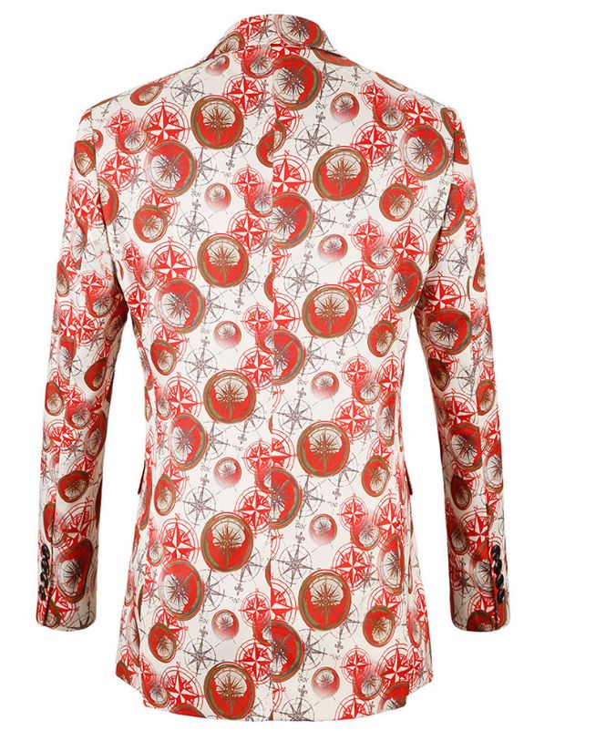 Pre-order เสื้อสูทชายแฟชั่น ลายกราฟฟิก สีสดใส ** เฉพาะเสื้อ**