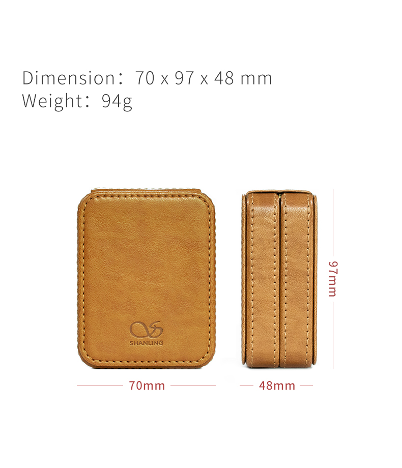 ขาย SHANLING C2 เคสหนังสำหรับเก็บหูฟัง จุกหูฟัง ภายในบุด้วย microfiber