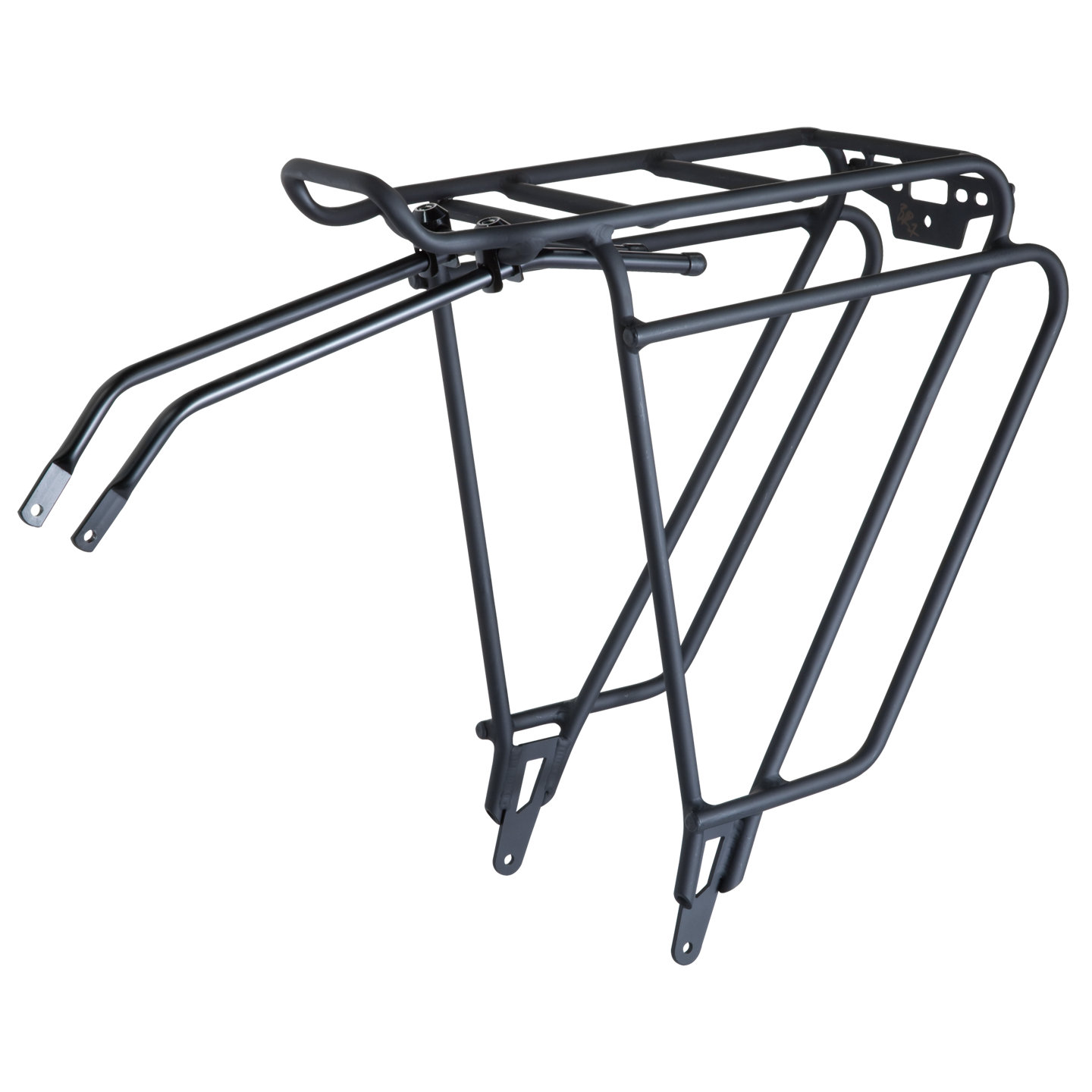 ตะแกรงหลังจักรยาน BONTRAGER BACKRACK DELUXE S สีดำ แร็คติดท้ายรถจักรยานขนาดเล็กที่ติดตั้งง่ายด้วยตัวล็อค MIK สามารถยึดตระกร้าหรือกระเป๋าสัมภาระได้