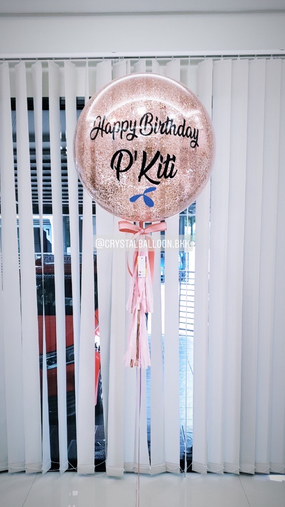 ลูกโป่ง วันเกิด Bubble ขนาด 24" สียอดนิยม พร้อมตกเเต่ง สามารถเปลี่ยนสีลูกโป่ง/เปลี่ยนข้อความ/เปลี่ยนขนาดได้