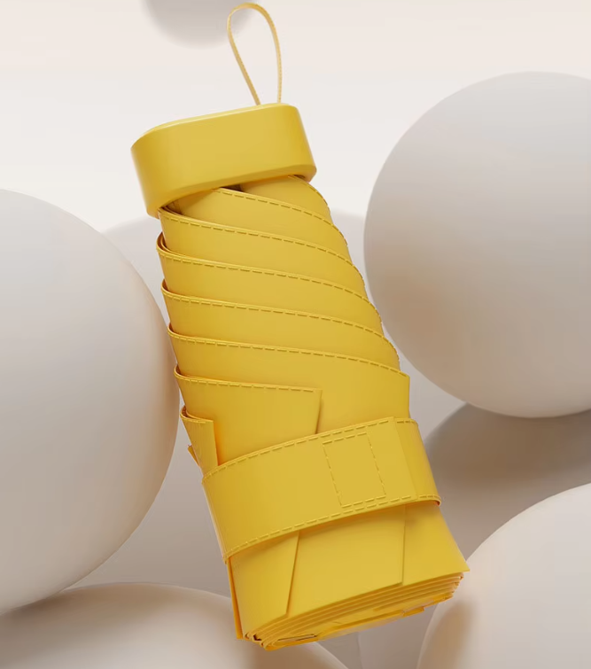 ร่มพับมินิ 5 ตอน 19 นิ้ว 6 ก้าน พร้อมกระเป๋าสายหิ้ว รุ่น NQ-270