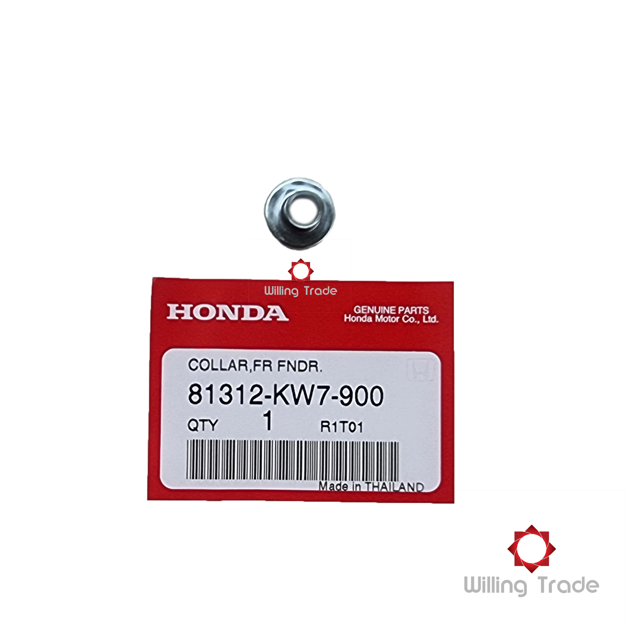 0265_HO. บู๊ช ปลอกรองบังโคลนหน้า (B002) HONDA:(81312-KW7-900) NOVA, DASH, LS125, TENA, SONIC [แท้ศูนย์ 100%] ....บูชฝาครอบไฟหน้า DASH