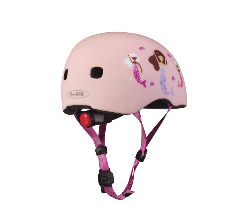 หมวกกันน็อคสำหรับเด็ก MICRO สีสันสดใส การออกแบบที่คำนึงถึงความสะดวกสบายและความปลอดภัย มีแผ่นโฟมหนาป้องกันแรงกระแทกได้ดี และสายรัดคางที่ปรับได้