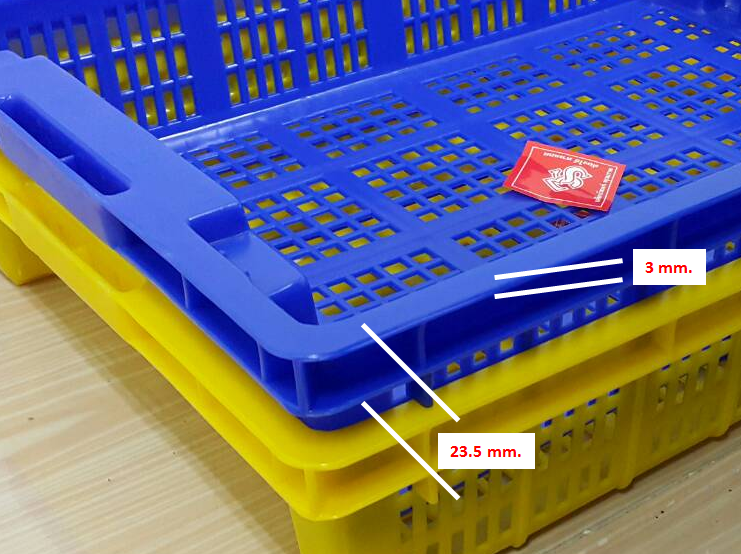 NO.407 ตะแกรงพลาติก Food grade (100ใบ+) HDPE 36.5 x 49 x 9.5