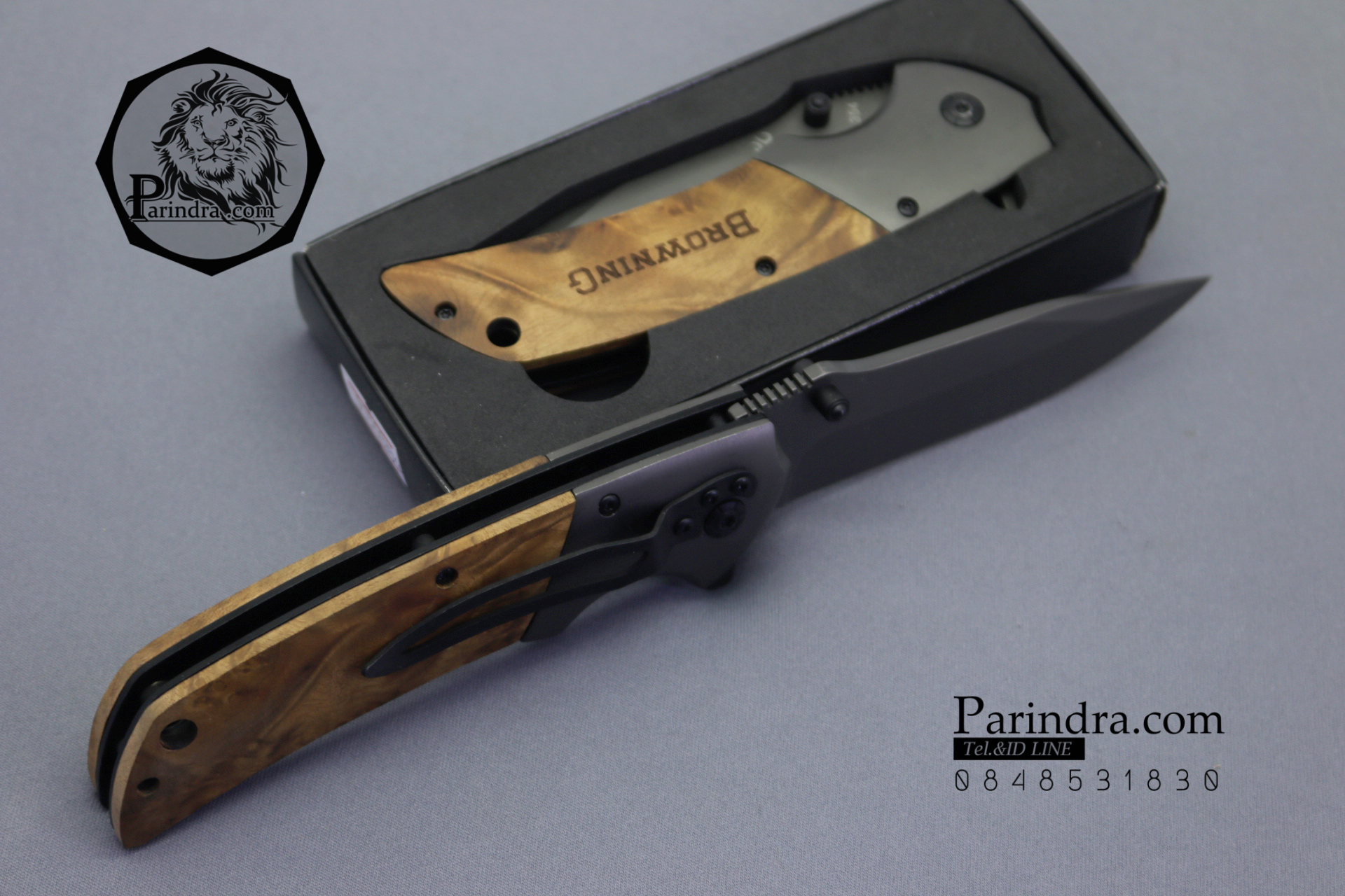 มีดพับสำหรับพกพาขนาด 8 3/4 Browning รุ่น 354 ด้ามไม้ (OEM)