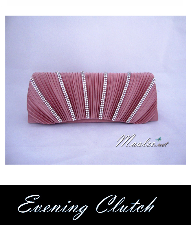 Sale พร้อมส่ง Evening Clutch กระเป๋าออกงาน สีชมพูNude