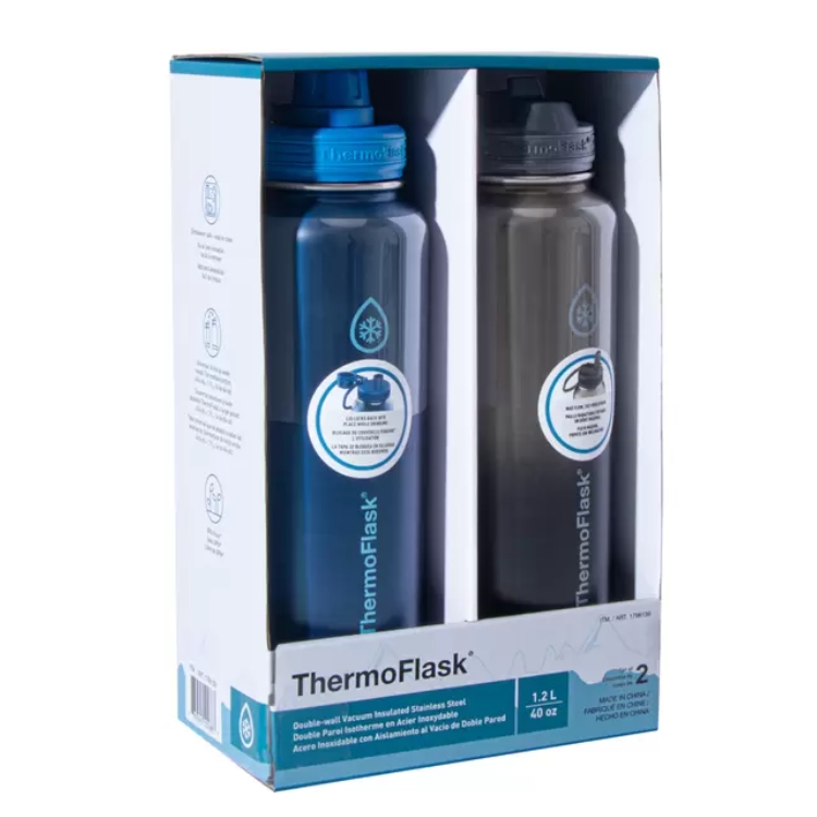 กระบอกน้ำ ThermoFlask® 1.2L Stainless Steel Insulated Water Bottles