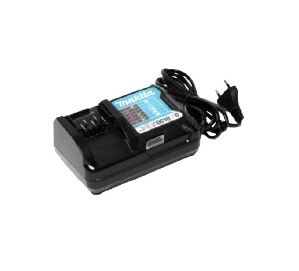 เครื่องชาร์จแบตเตอรี่ MAKITA 12 โวลต์ รุ่น DC10WD กำลังไฟ 33 วัตต์ ใช้กับแบตเตอรี่ BL1016 / BL1021B / BL1041B P/N.197343-0, P/N.630980-2 (แท้) ##(**)