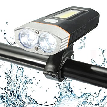 ไฟหน้า SGODDE HJ-048 LED Bike Lights Front, Power Bank and Hand Lantern 3in1, USB Rechargeable 500Lumens