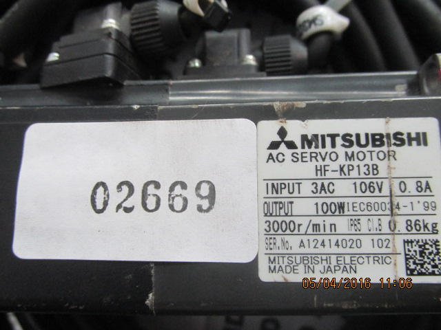 SERVO MOTOR “ MITSUBISHI ” รุ่น HF-KP13B