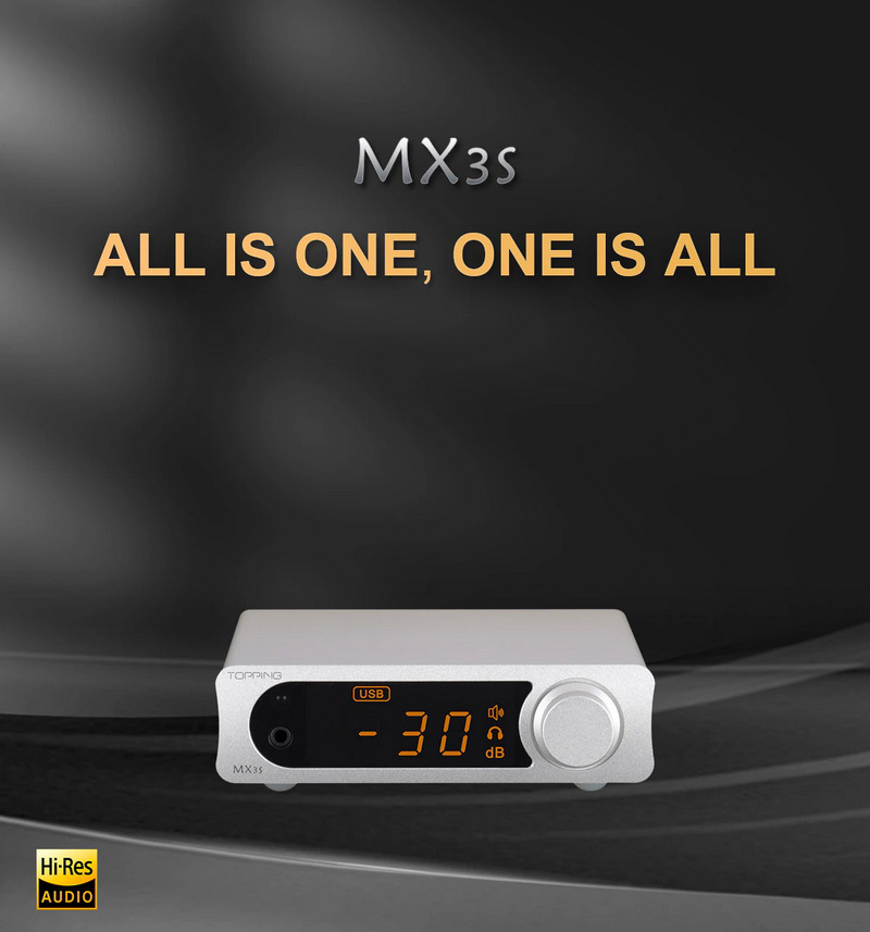 Topping MX3S DAC/AMP ตั้งโต๊ะแบบออลอิลวันพร้อมรีโมทควบคุม ประกันศูนย์ไทย