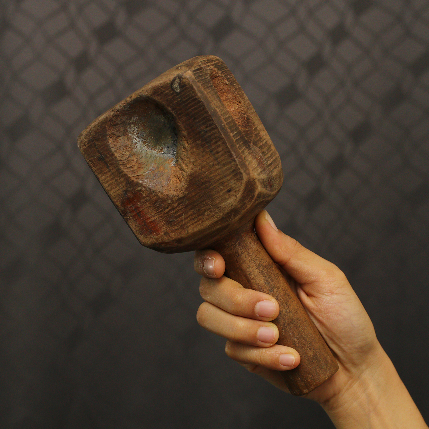 ค้อนไม้งานช่าง ของเก่า ผ่านการใช้งาน ไม้ตันทั้งแท่ง