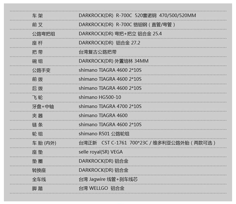 เฟรมเซ็ต DARKROCK R-700C road frame + front fork Reynolds 520 ล้อ 700C