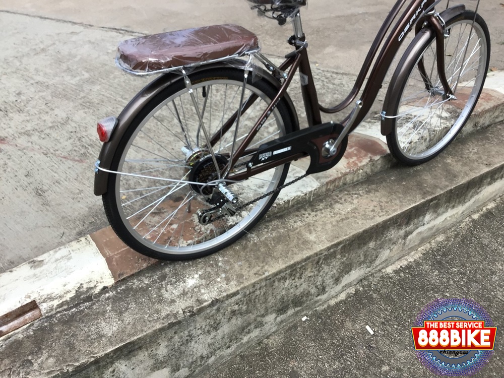 จักรยานแม่บ้าน OSAKA RHINO XT CITY BIKE พร้อมตะกร้า มีเกียร์ 7 สปีดชิมาโน่ ล้อ24นิ้ว