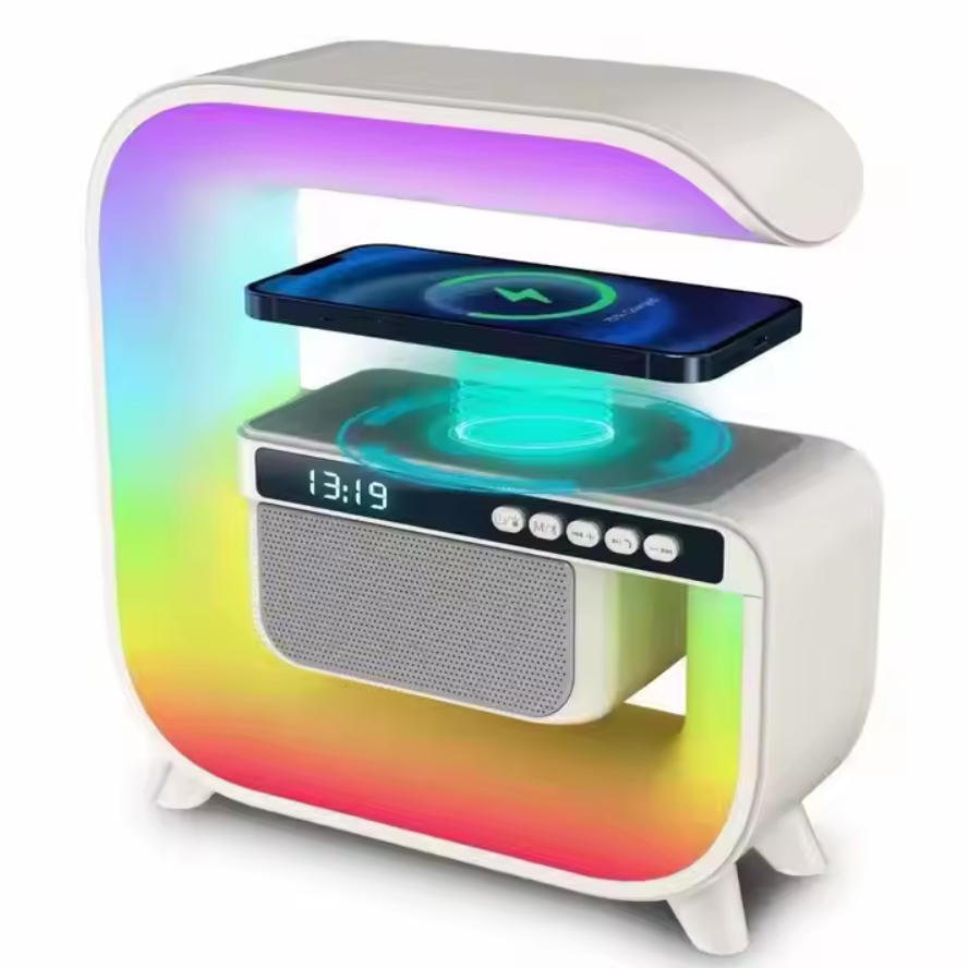 ลำโพงบลูทูธมัลติฟังก์ชัน รุ่น G3 mini (ลำโพงบลูทูธ,โคมไฟLED,ที่ชาร์จไฟโทรศัพท์ไร้สาย,นาฬิกา)