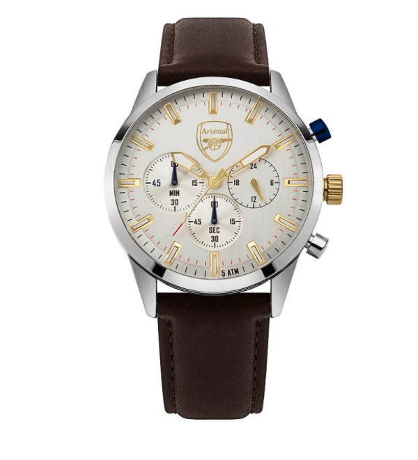 นาฬิกาข้อมืออาร์เซนอลย้อนยุค Chronograph Brown Leather ของแท้