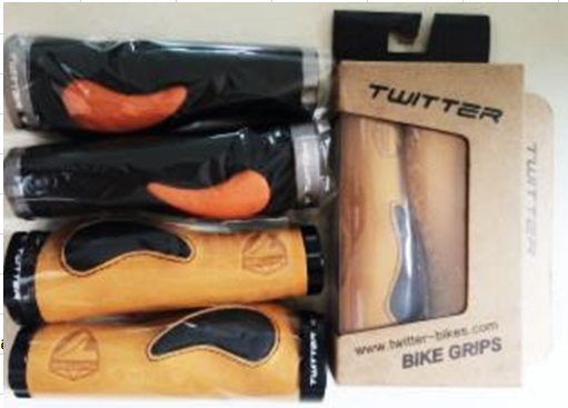 ปลอกแฮนด์หนังแท้ TWITTER Leather Bike Grips,TWG01(S196)