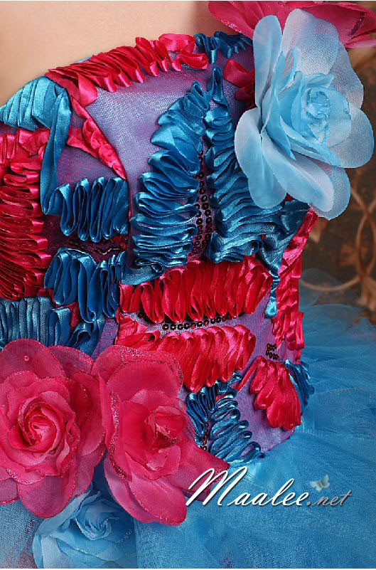 พร้อมเช่า ชุดแฟนซี เช่า 500 ชุดราตรีสั้น เกาะอก ชุดเชียร์ลีดเดอร์ กระโปรงแต่งเป็นชั้นๆ พองสวยมาก