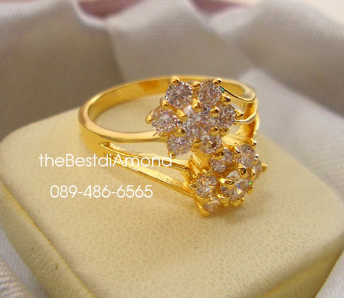 BR426+++แหวนเพชร cz ดอกไม้ 2 ดอกแบบ2+++ดีไซน์น่ารัก เป็นแหวนดอกไม้ 2 ดอก ดูงดงาม อ่อนช้อย และเพชรเล่นไฟดีมากๆๆๆ ดอกไม้วางเหลื่อมๆกันพองาม