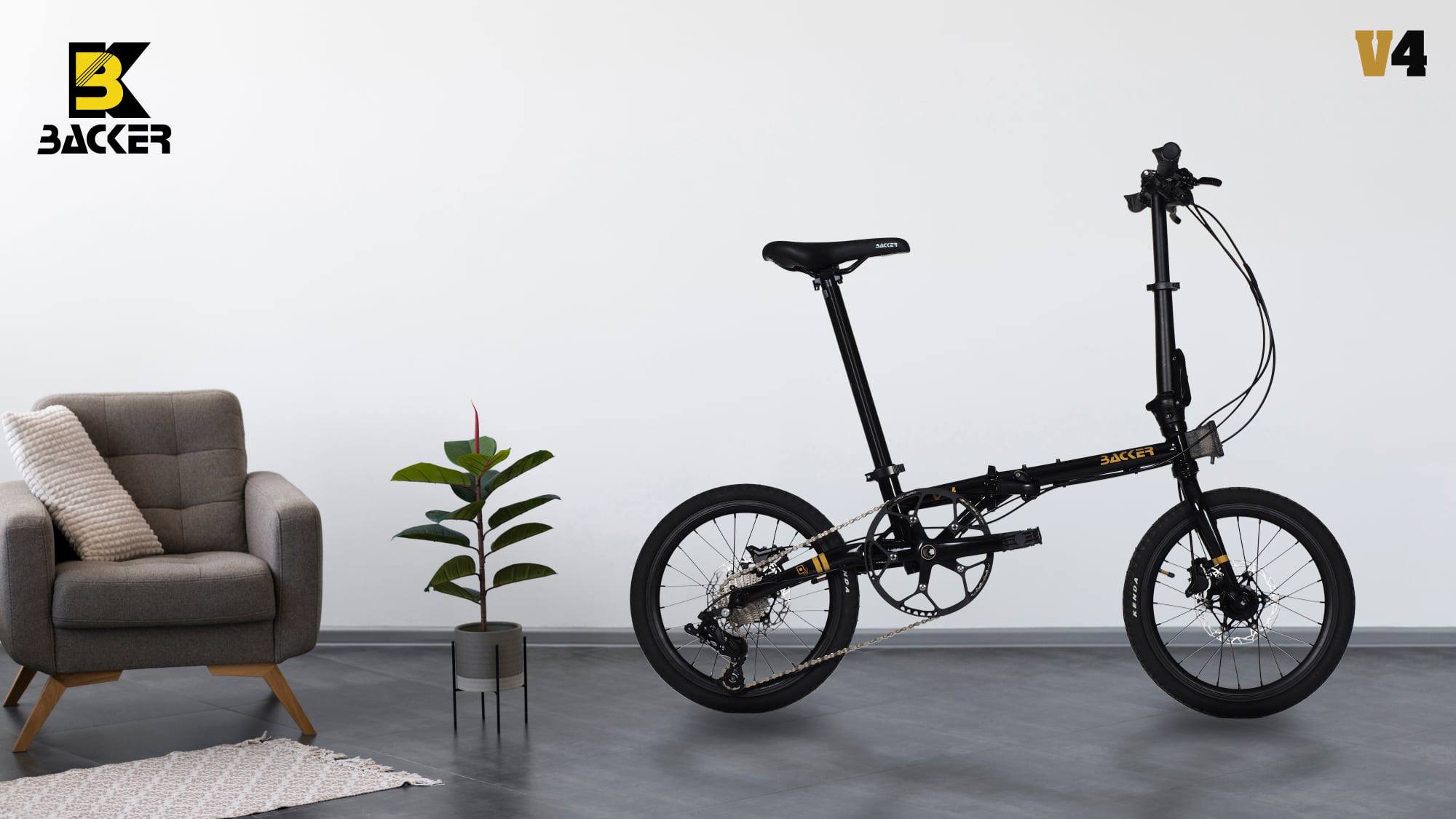 จักรยานพับ BACKER รุ่น V4 10 สปีด เฟรมโครโมลี่ ล้อ 16 นิ้ว (BACKER V4) 2021