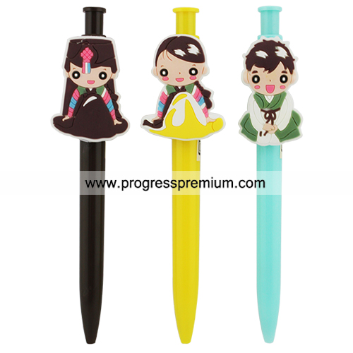 ปากกาลูกลื่น การ์ตูนยางหยอด