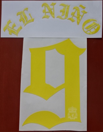 ชุดชื่อและเบอร์ติดเสื้อฟุตบอล #9 เอล นินโญ่ (ตอร์เรส) สโมสรลิเวอร์พูล (ชุดเยือน Liverpool Script 2010/11) PLAYER SIZE ใหม่ / #9 EL NIÑO (TORRES) LIVERPOOL Football Club (Away Liverpool Script 2010/11) PLAYER SIZE Name and Number Set NEW