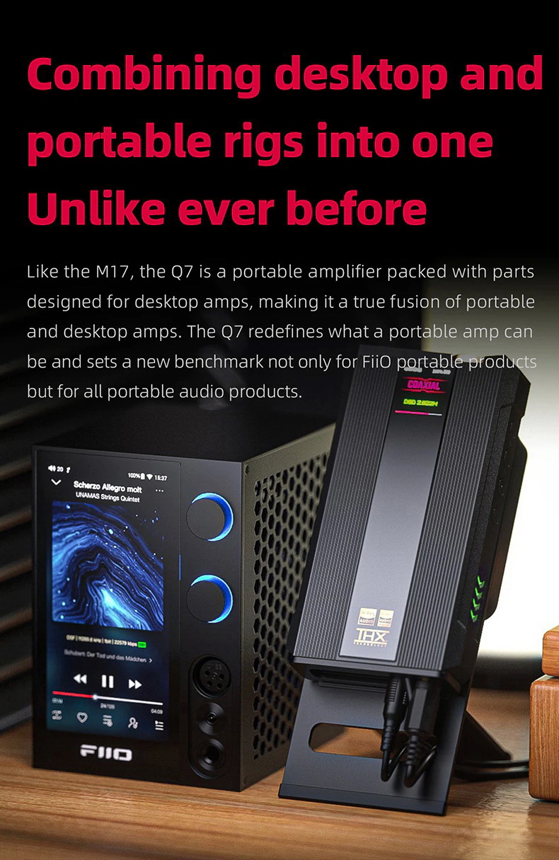 FiiO Q7 ของแท้ รับประกันศูนย์ไทย Bluetooth DAC/AMP พกพา ระดับเรือธง รองรับ Dual Hi-Res