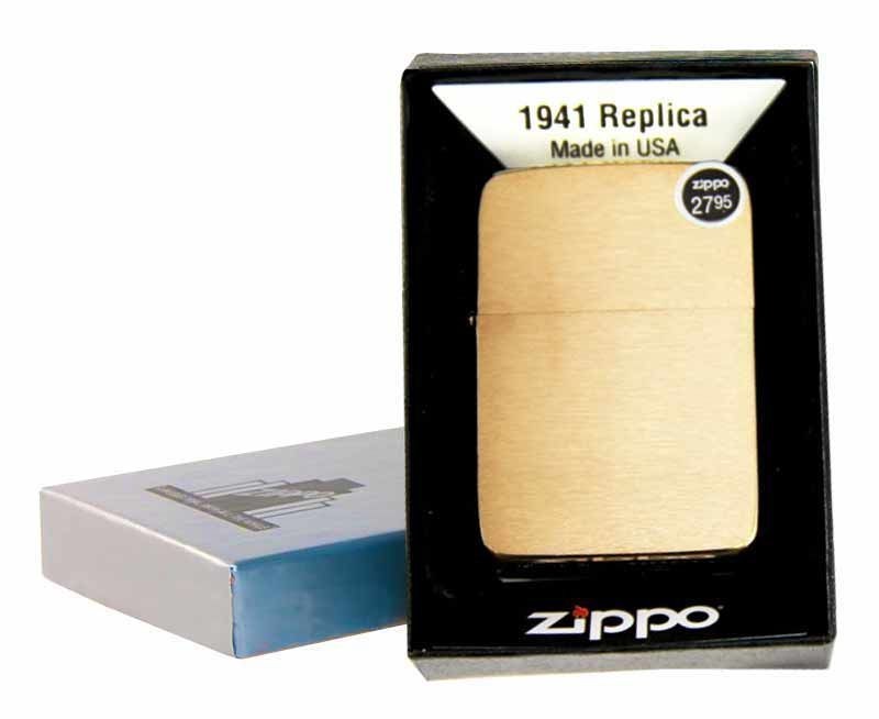 ไฟแช็ค Zippo แท้ " Zippo 1941 Replica™ Brushed Brass " แท้นำเข้า 100%