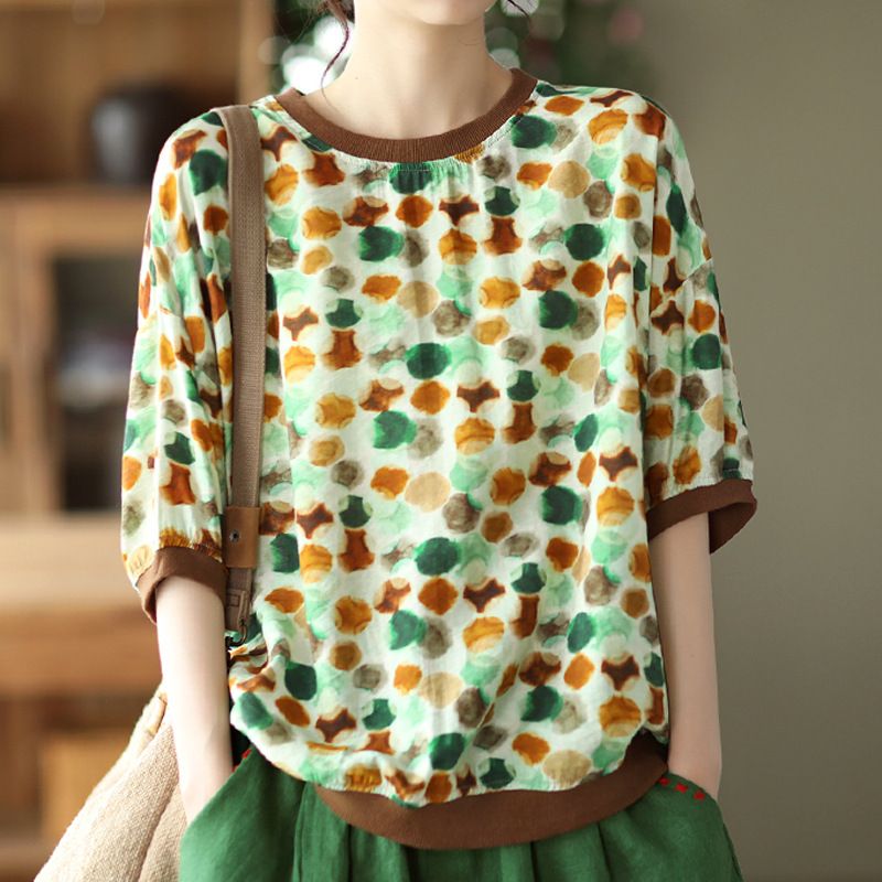 เสื้อลายจุดทรงโอเวอร์ไซส์