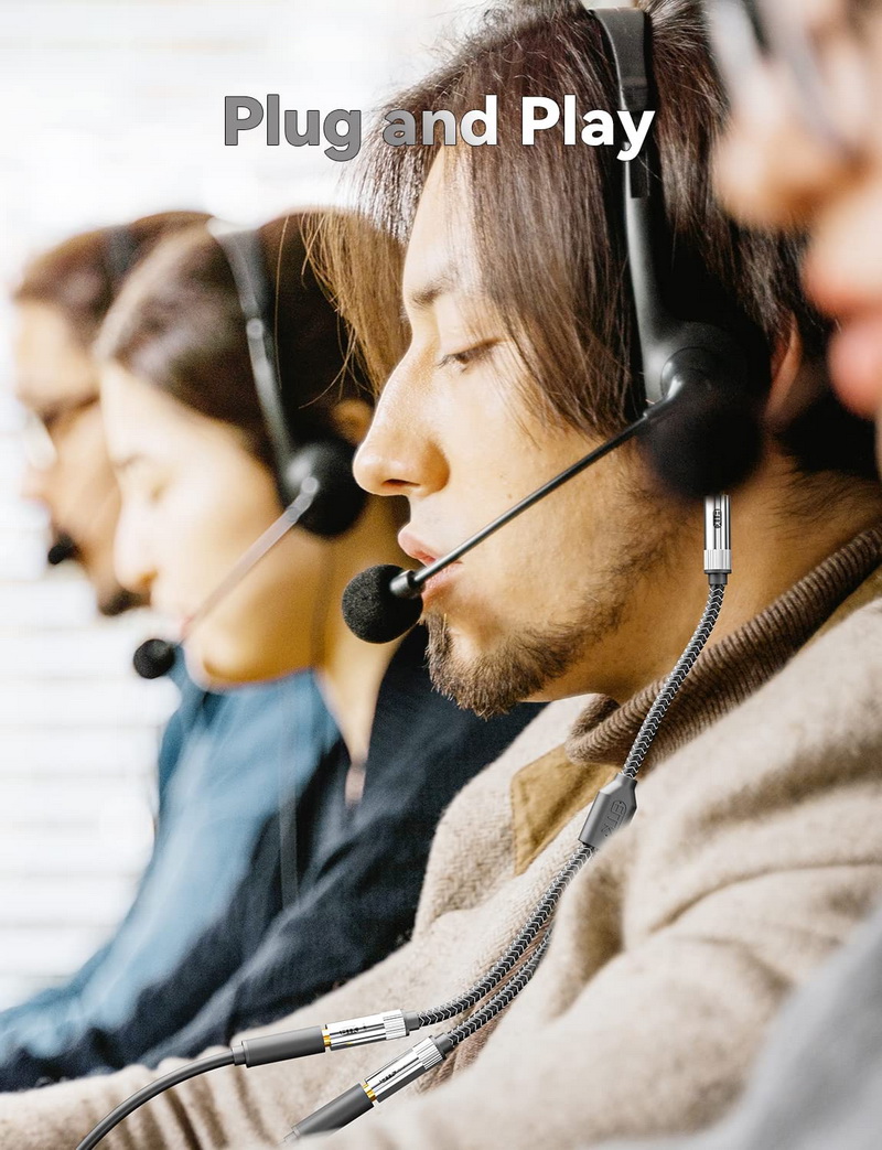 ERTK Gaming Headphone Adapter สายแปลงหูฟังไมค์ ให้ใช้กับคอมพิวเตอร์ / มือถือ / PC / Notebook