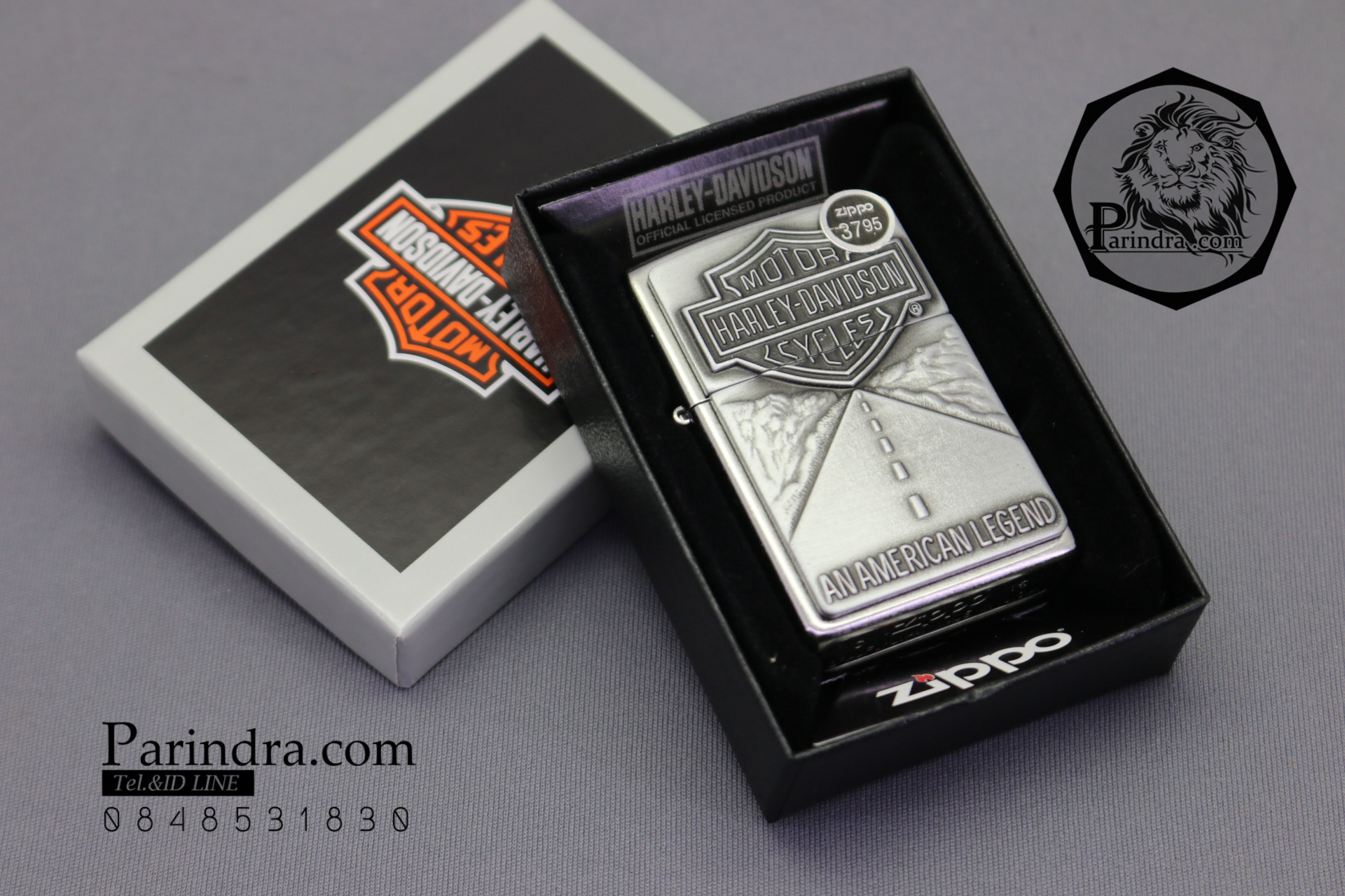 ไฟแช็ค Zippo แท้ "Zippo 20229, Harley Davidson, Emblem, Street Chrome" แท้นำเข้า 100%