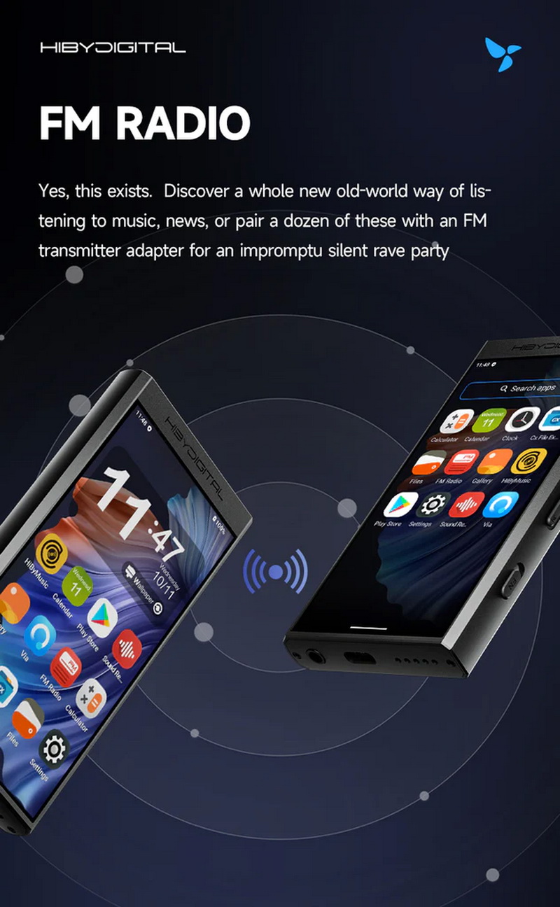 Hiby Digital M300 เครื่องเล่นเพลง Android พกพา มี Playstore มีลำโพงในตัว รองรับ Hires + Hires Wireless