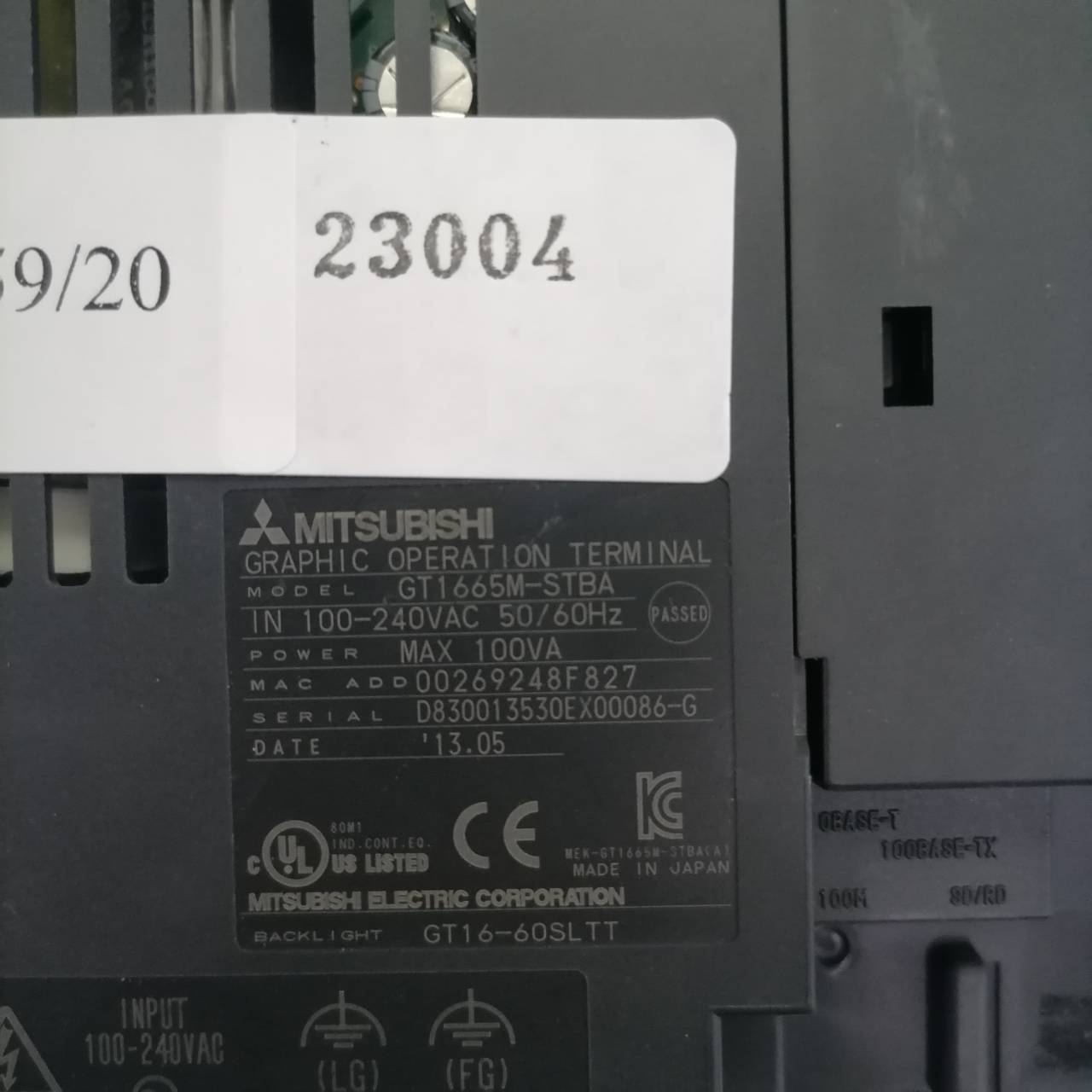 LCD TOUCH SCREEN “ MITSUBISHI ” รุ่น GT1665M-STBA