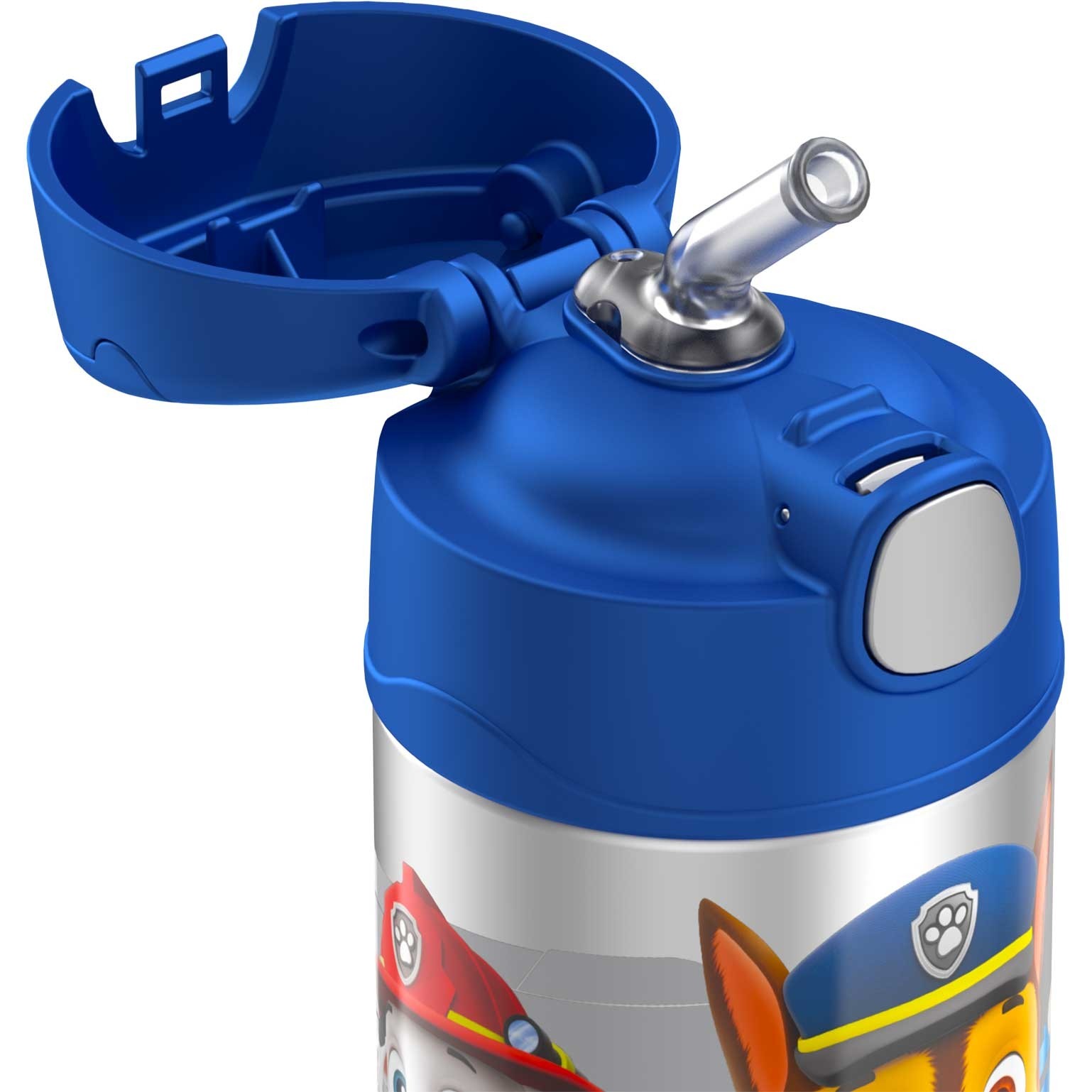 กระติกน้ำเก็บความเย็น Paw Patrol Thermos Vacuum Insulated Stainless Steel 12 Ounce Funtainer with Straw น้ำเงิน