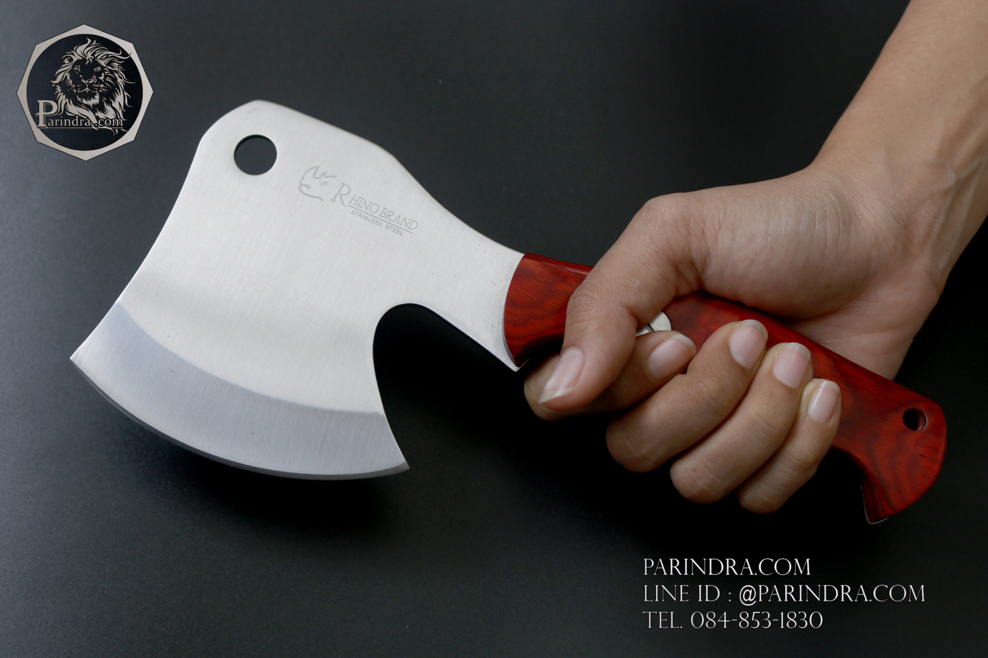 ขวานตราแรด Rhino Brand No.124 น้ำหนักดี ทนทาน จับกระชับมือ ขนาด 9 นิ้ว (ของแท้)